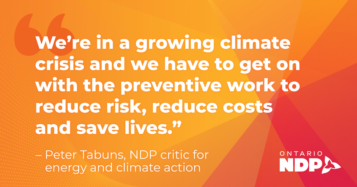 NDP tables legislation to protect province from future climate and